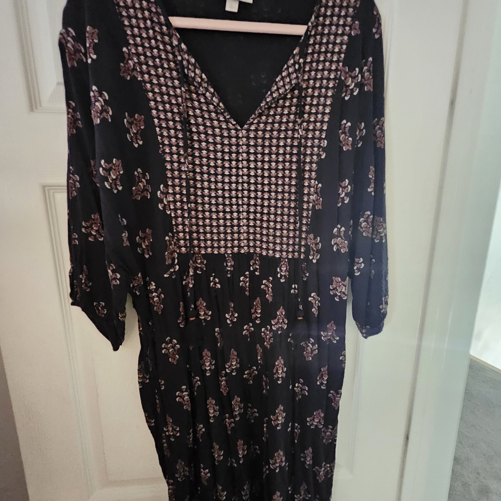 Elegant Black Floral Dress